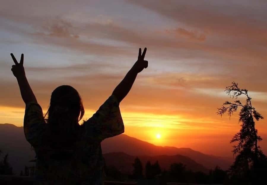 Andes sunset - Cordillera Andes panoramic with picnic - Pickup, van time, and the Curve 33 photo moment
