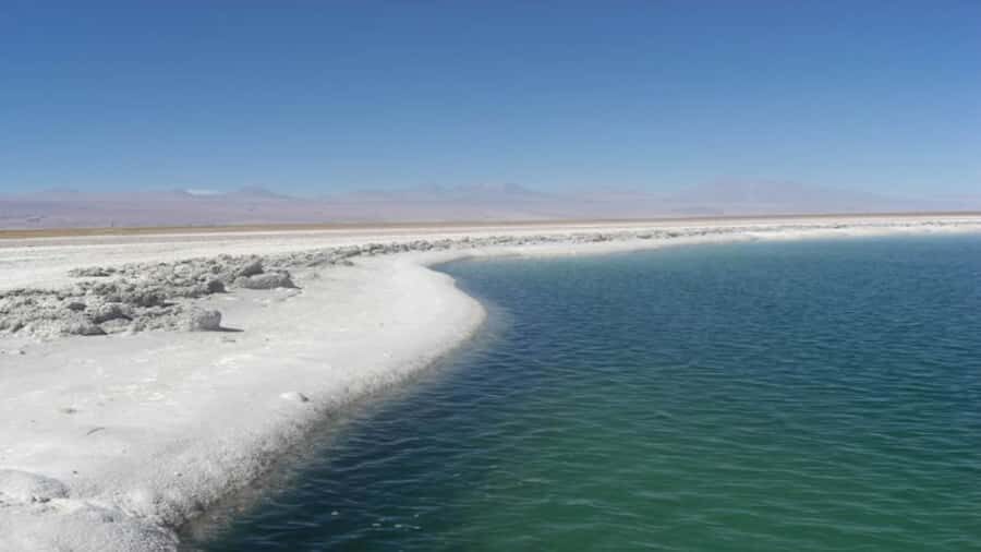 Cejar Lagoon, Tebenquiche Lagoon and Ojos del Salar - Laguna Tebenquiche: white salt, reflection time, and an aperitif