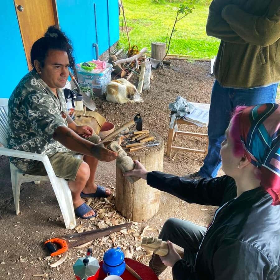 Easter Island: Demo of How to Carve a Moai statue - Why this wooden moai carving demo feels special on Easter Island