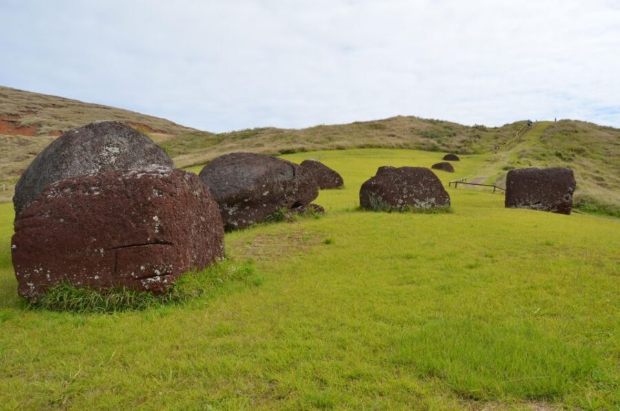 From Hanga Roa: Journey from Orongo to Ana Te Pahu - Puna Pau Quarry and the Red Topknots: Why the Crowns Matter