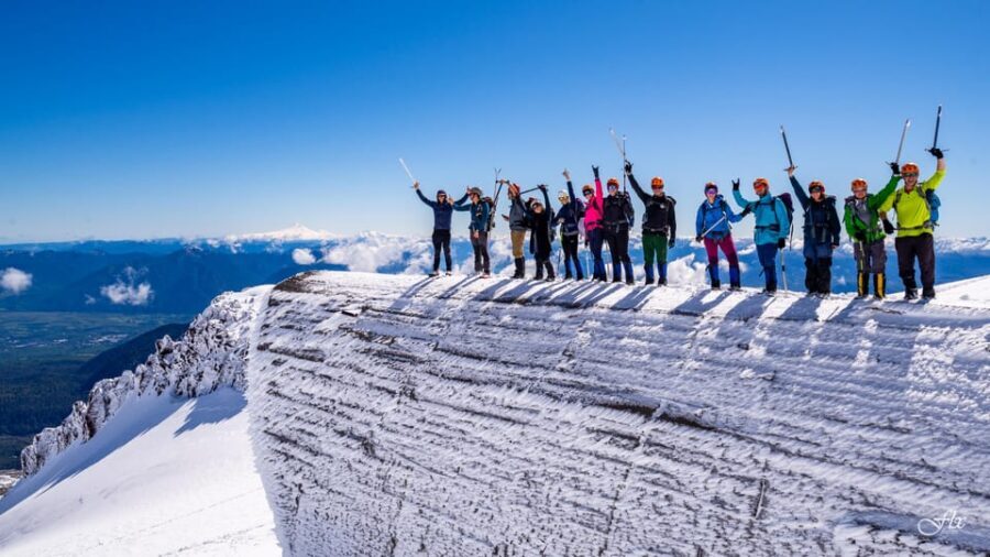 Pucón: Ascent to Villarrica Volcano - Summit moment at 2,848 meters: the crater and possible lava