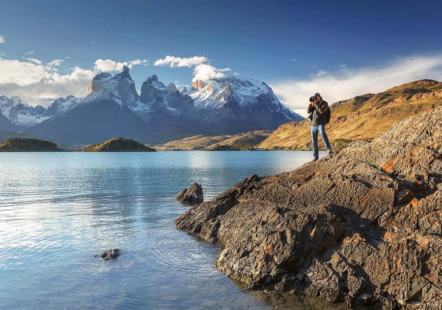Puerto Natales: Full day tour Torres del Paine National Park - Pehoé Lake: the easy hike-style stretch by emerald water