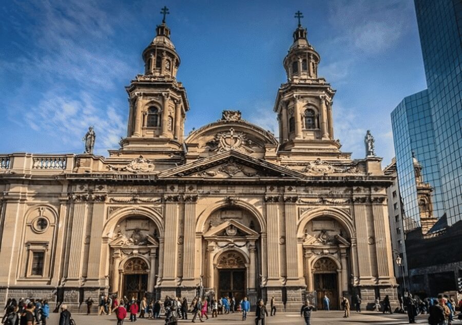 Santiago : Must-See Sites Walking Tour With A Guide - Plaza de Armas and the Cathedral from 1748: the heart of the historic center
